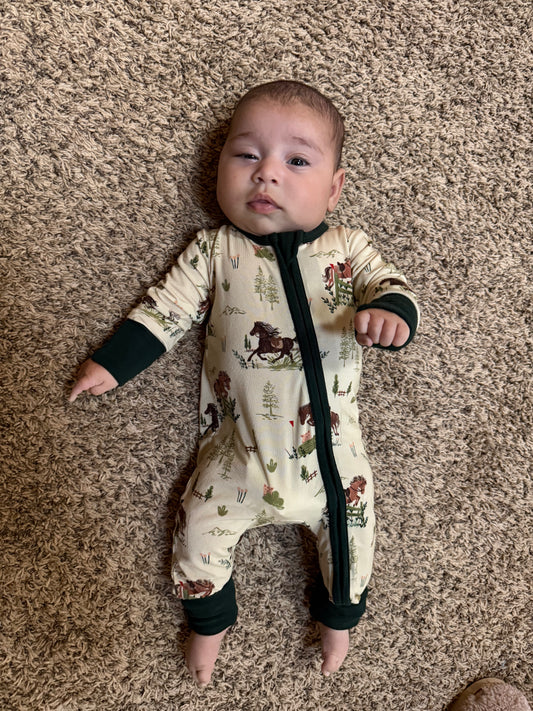 Cross Country Zipper Romper